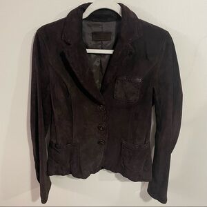 Santacroce Firenze made in Italy 100% leather darkbrown W/ pockets vintage M
